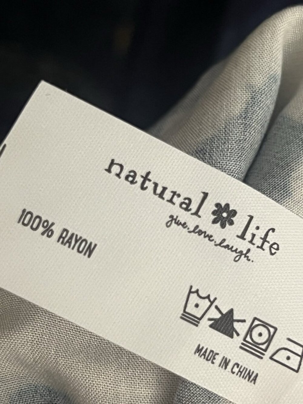 Natural Life Avery Button Front Midi Dress XL Pockets Blue Shibori Boho Indie. - Picture 7 of 7